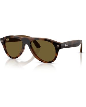 Ray-Ban (gen 3) Meta Aviator Frame Brown Lenses Ai Glasses - Black