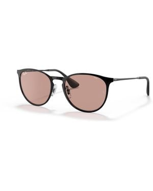 Ray-Ban Erika Metal Evolve Zonnebrillen Montuur Bruin Glazen - Zwart