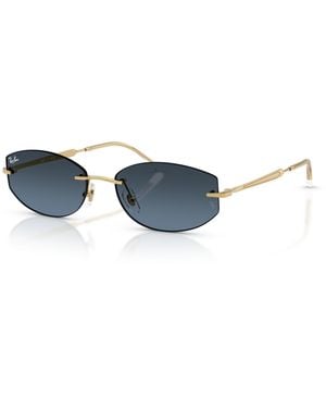 Ray-Ban Rb3792 Sunglasses Frame Blue Lenses - Black