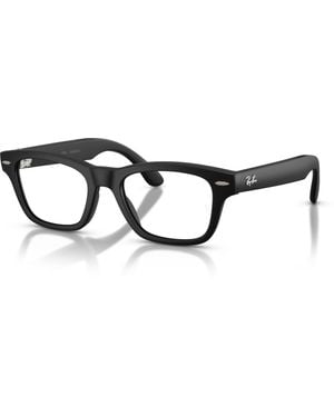 Ray-Ban Meta Audio Burbank Frame Clear Lenses Ai Glasses - Black