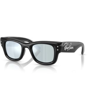 Ray-Ban Wayfarer puffer crystal edition gafas de sol montura verde lentes - Negro