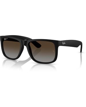 Ray-Ban Justin Classic Sunglasses Frame Brown Lenses Polarized - Black