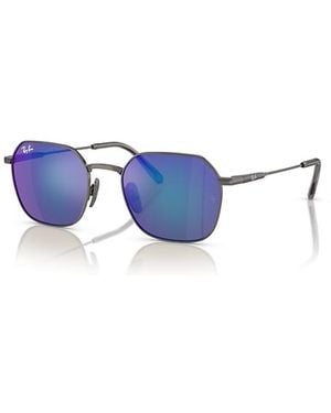 Ray-Ban Jim Titanium Sunglasses Frame Lenses Polarized - Blue