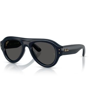 Ray-Ban Aviator Puffer Sunglasses Frame Black Lenses