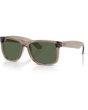 Ray-Ban Justin Classic Sunglasses Frame Green Lenses - Black