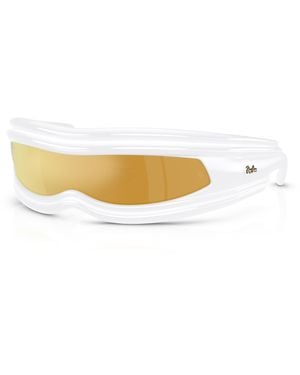 Ray-Ban Ultra Wrap 001 Next Generation Collection Sunglasses Frame Gold Lenses - Black