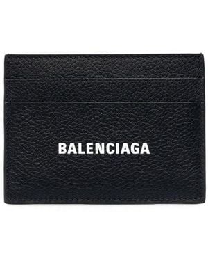 Balenciaga Grained Leather Cash Cardholder - Black