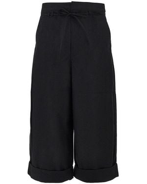 Jacquemus 'Marin' Cotton Poplin Trousers - Black