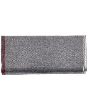 Brunello Cucinelli Cashmere And Wool Scarf - Gray