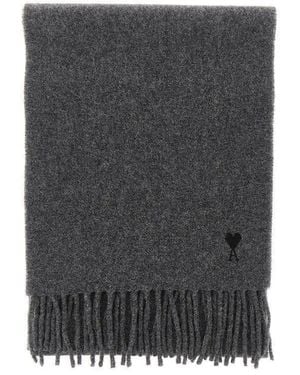【 AMI PARIS 】 Black Fringe Scarf 20250278_57244811_600.jpg