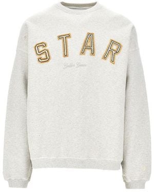 Golden Goose 'Star' Cotton Sweatshirt With Embroidery - White