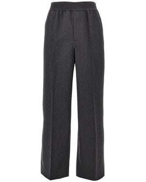 Jacquemus 'Miami' Pants With Pin-Striped Motif - Black