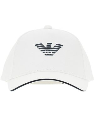 Emporio Armani Logo Print Baseball Hat - White