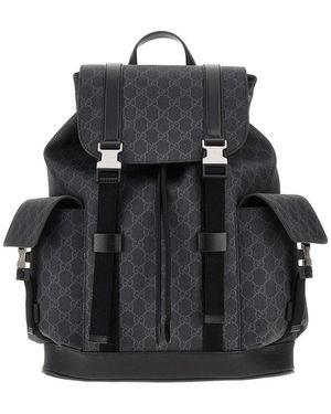 Gucci Gg Supreme Large Backpack - Black