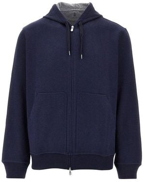 Brunello Cucinelli Felpa Full-Zip - Blu