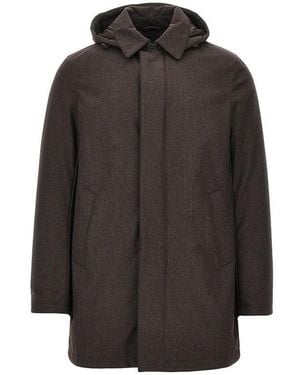 Herno Padded Technical Wool Down Jacket - Black