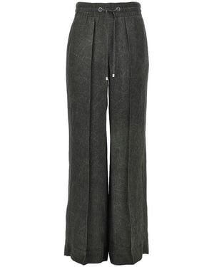 The Seafarer Irregularly Dyed Satin 'Breeze' Pants - Gray