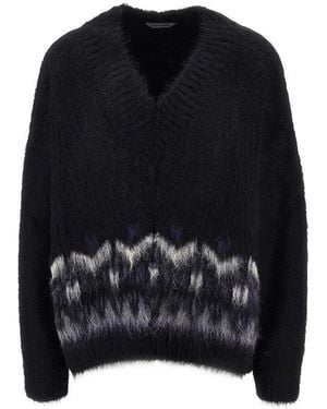 Balenciaga Alpaca-Blend Oversized Sweater - Black