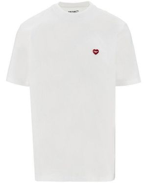 Carhartt 'Small Heart' Cotton T-Shirt - White