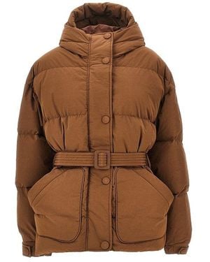 Ienki Ienki 'Michlin' Belted Down Jackete - Brown