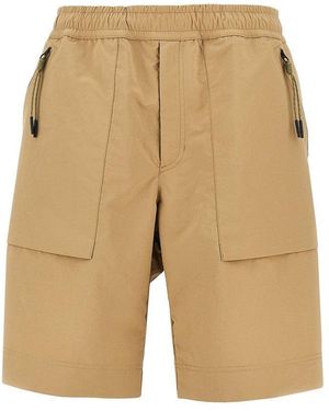 Moncler 'Day-Namic' Technical Froissé Shorts - Natural