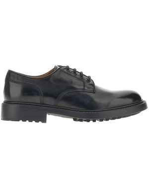 Doucal's Leather Laced Shoes - Black