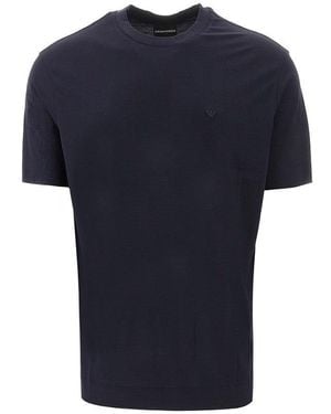 Emporio Armani Lyocell Blend Jersey T-Shirt - Blue