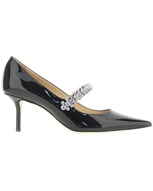Jimmy Choo 'Bing' Patent Leather Court Shoes - Grey