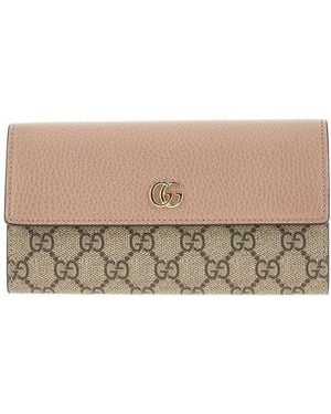 Gucci 'Gg Marmont' Continental Wallet - Natural