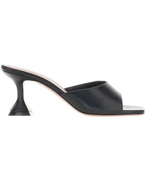 AMINA MUADDI 'Lupita' Nappa Leather Slippers 36 - Black