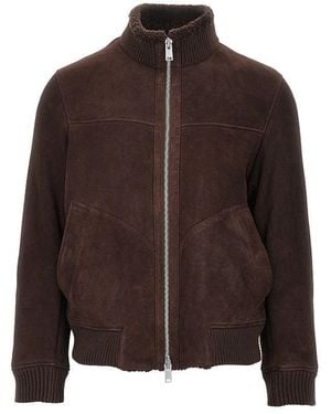 Arma Suede Leather Jacket - Black