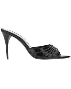 Saint Laurent 'Babylone' Leather Mules - Black