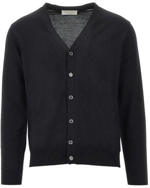 THE PULL Merino Wool Knitted Cardigan - Black
