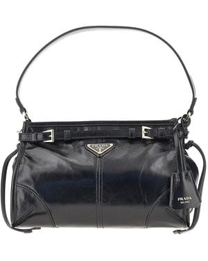 Prada Small Bonnie' Top-Handle Bag - Black