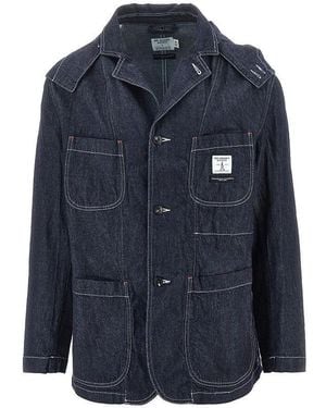 Roy Rogers Rinse Denim Hooded Jacket - Blue