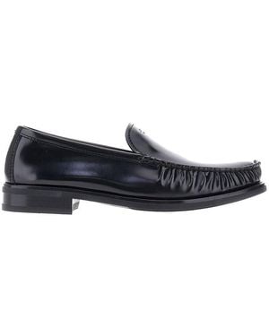 Prada Brushed Leather Loafers 8 - Blue