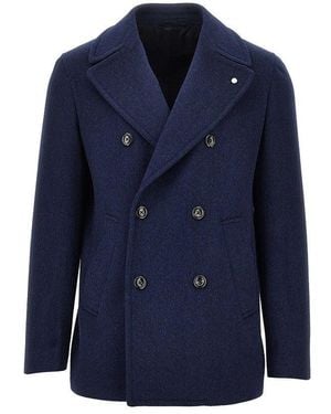 Luigi Bianchi Virgin Wool Cloth Jacket - Blue