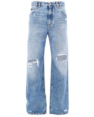 Dolce & Gabbana Dolce&Gabbana Distressed Denim Over Trousers - Blue