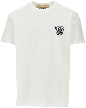 Valentino Vg Embroidery T-Shirt - White