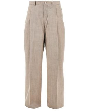 Cmmn Swdn 'Midas' Melangé Viscose Trousers - Natural