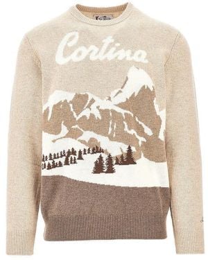 MC2 Saint Barth Cortina Card 'Heron C' Jumper - White