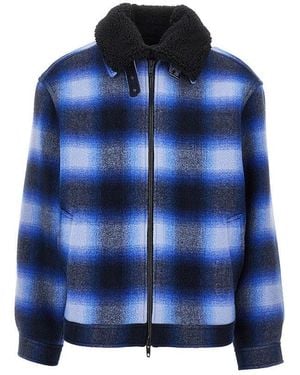 Balenciaga Check Flannel Jacket - Blue