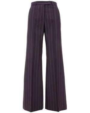 Quelledue 'Ottavia' Pinstriped Trousers - Purple