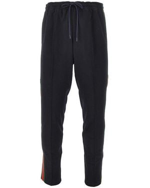 Gucci Technical Jersey Track Trousers With Web Bands - Black