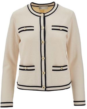 Tory Burch Cardigan 'Kendra' - Neutro