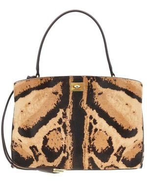 Balenciaga Printed Calfhair Small 'Rodeo' Bag - Brown