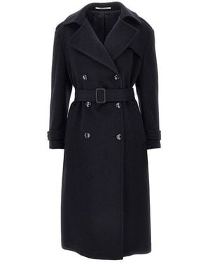 Tagliatore 'Bonny' Cashmere Trench Coat - Black