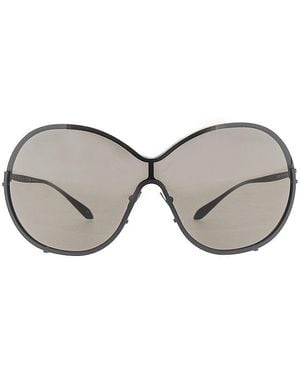 Alaïa Oversized Metal Sunglasses - Gray