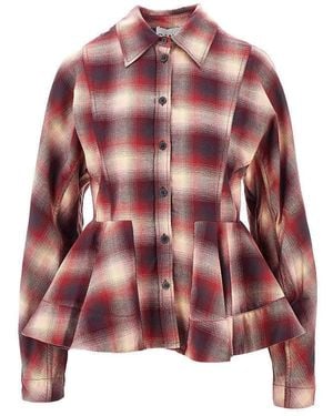 Ganni Cotton Flannel Shirt - Pink