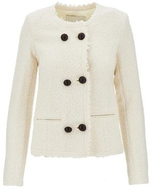 Isabel Marant Bouclè Fabric 'Suely' Jacket - White